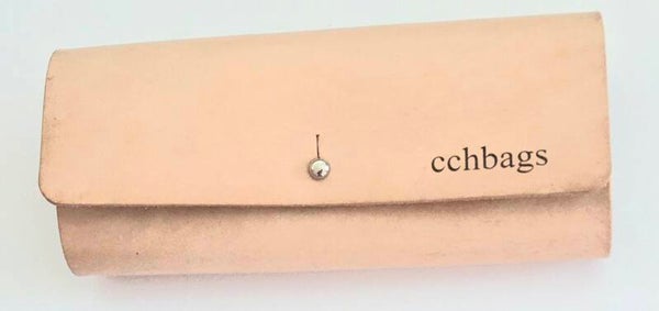cchbags Peach Leather Wallet Purse