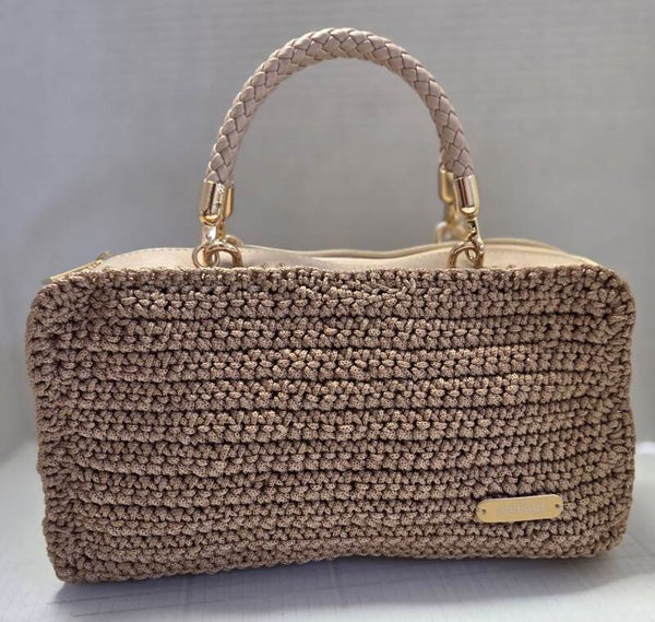 Tote Zipper Handmade Handbag.