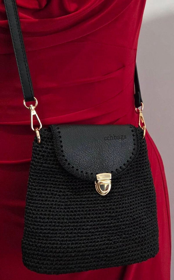 KamiBlack Crossbody Bag.