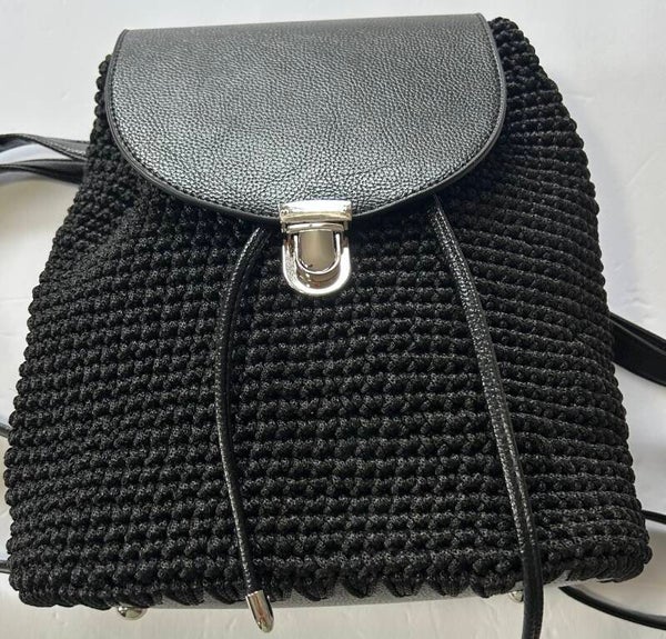 Black Handmade Backpack #1141C