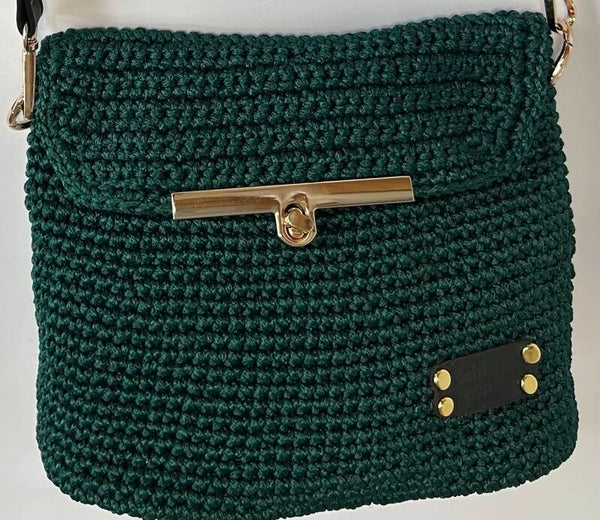 Dark Green Handmade Bag  # 1154C