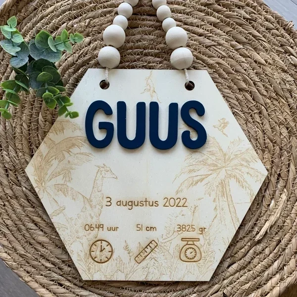 Geboortebord Jungle thema