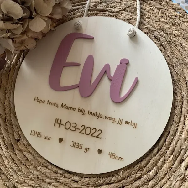 Geboortebord rond