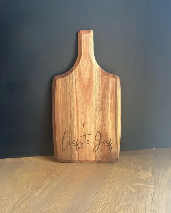 Borrelplank; Acacia Hout, Liefste Juf/Meester