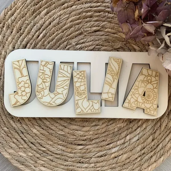 Houten naampuzzel Bohemian