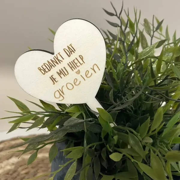 Plantensteker - Bedankt dat je mij hielp groeien