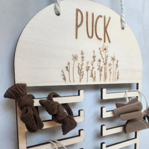 Haarclip Hanger met naam 'Wildflower'