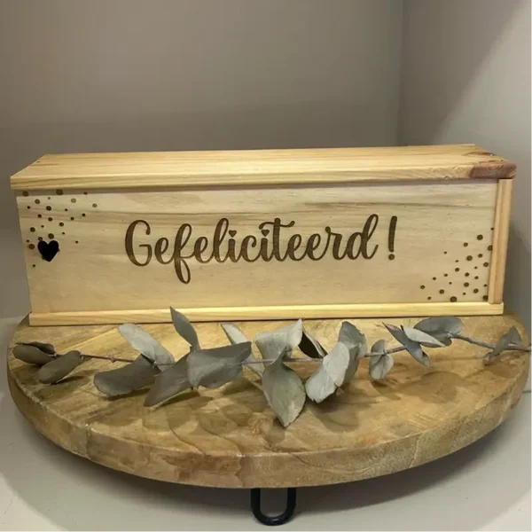 Wijnkist; Gefeliciteerd