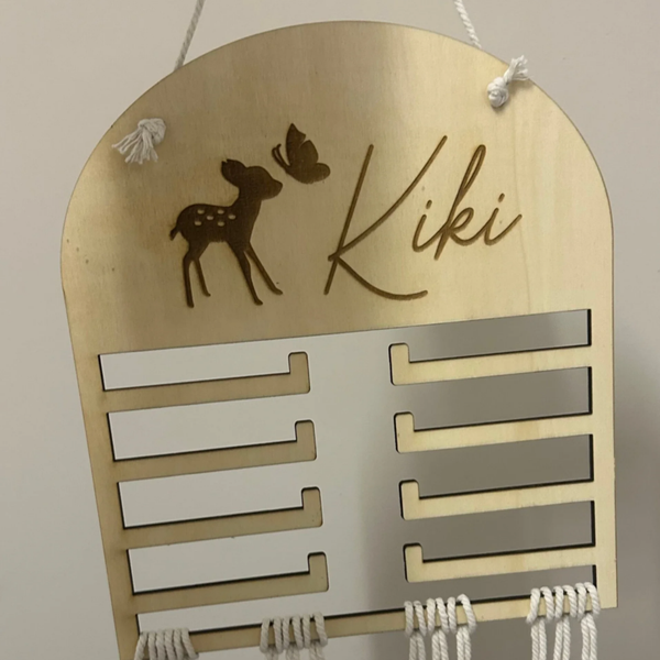 Haarclip Hanger met naam 'Hertje'