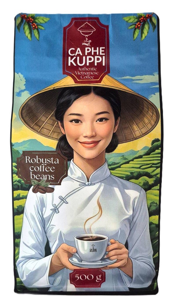 Ca Phe Kuppi Robusta tumma paahto kahvipapu 500g