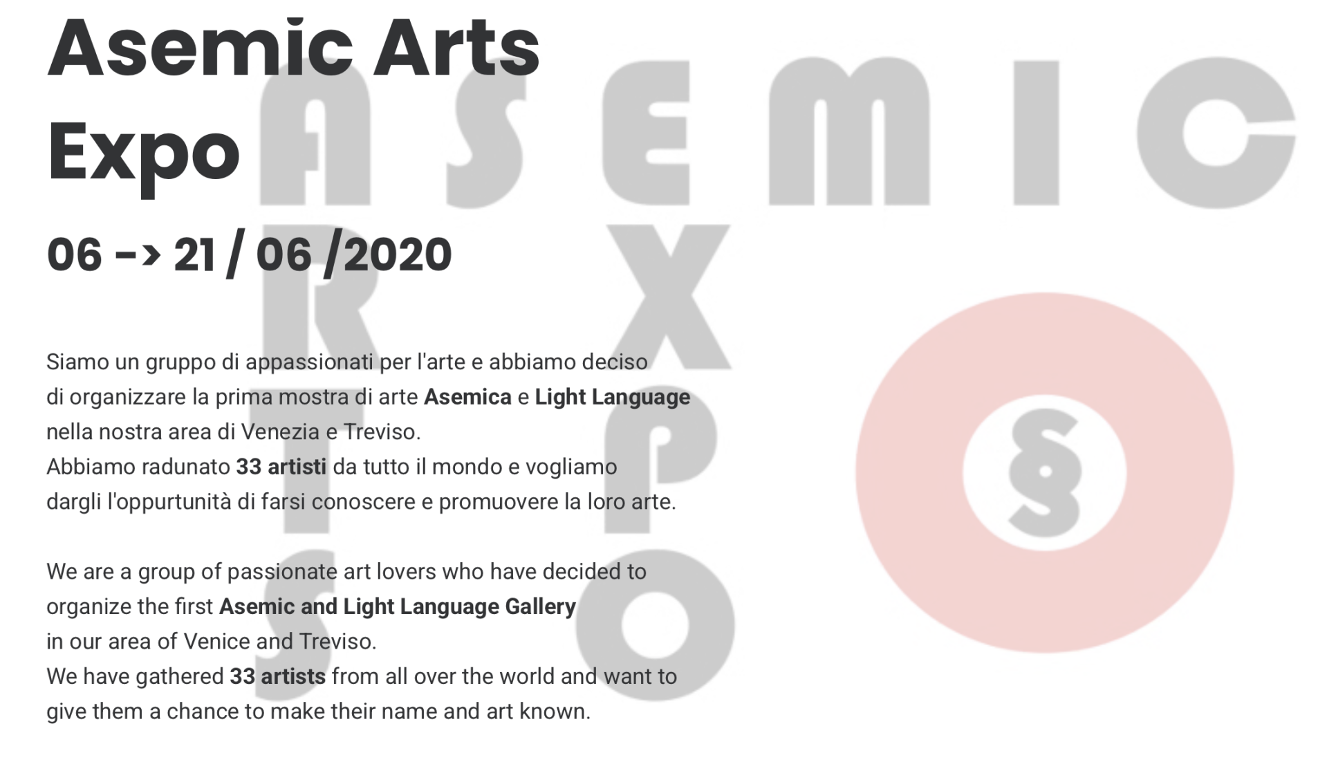Asemic Arts Expo