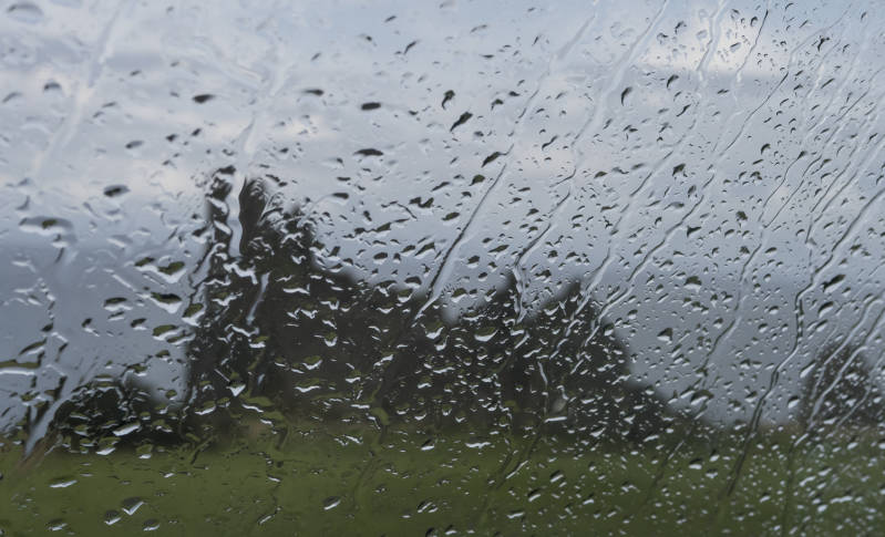 Het regende bij aankomst maar het werd snel droog.