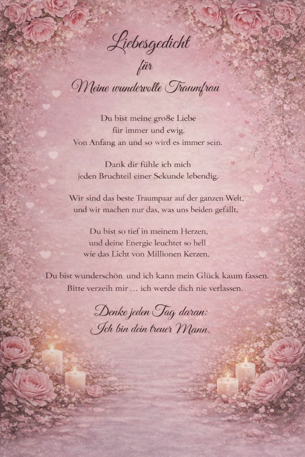 Liebesgedicht - Geschenk für Partner - digitaler Download