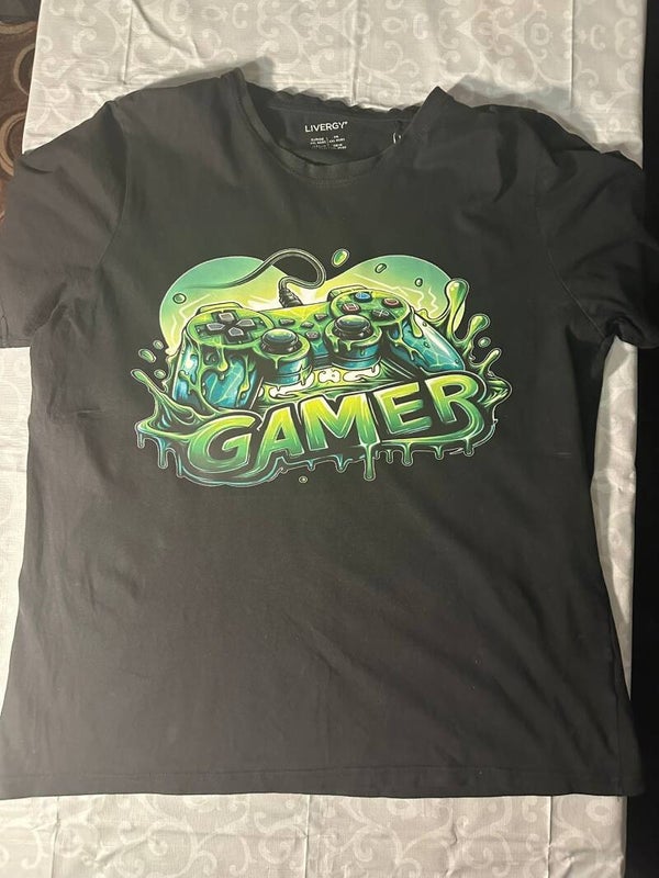 Schwarzes Gamer T-Shirt Neuwertig Größe XXL