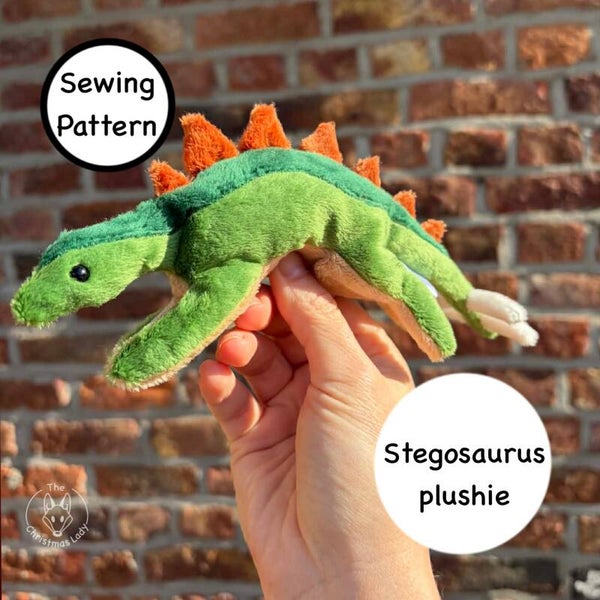 Stegosaurus plush sewing pattern