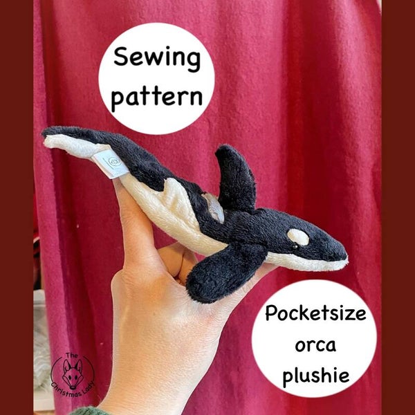 Small orca plush sewing pattern
