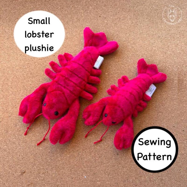 Lobster plush sewing pattern