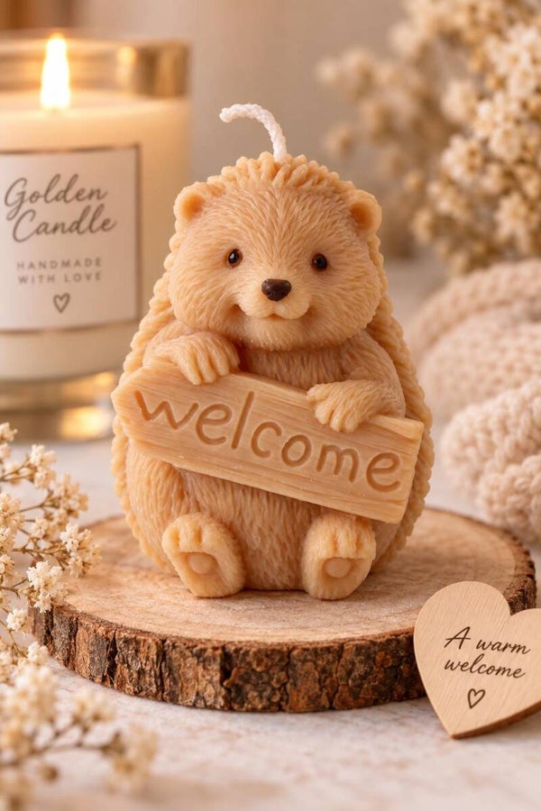 Welcome Hedgehog Candle