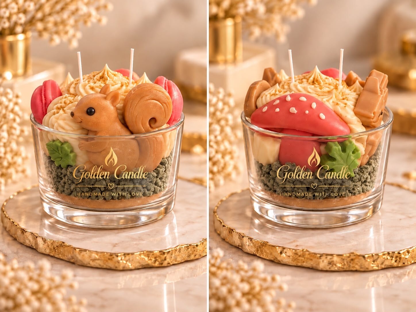 Golden Woodland Candle