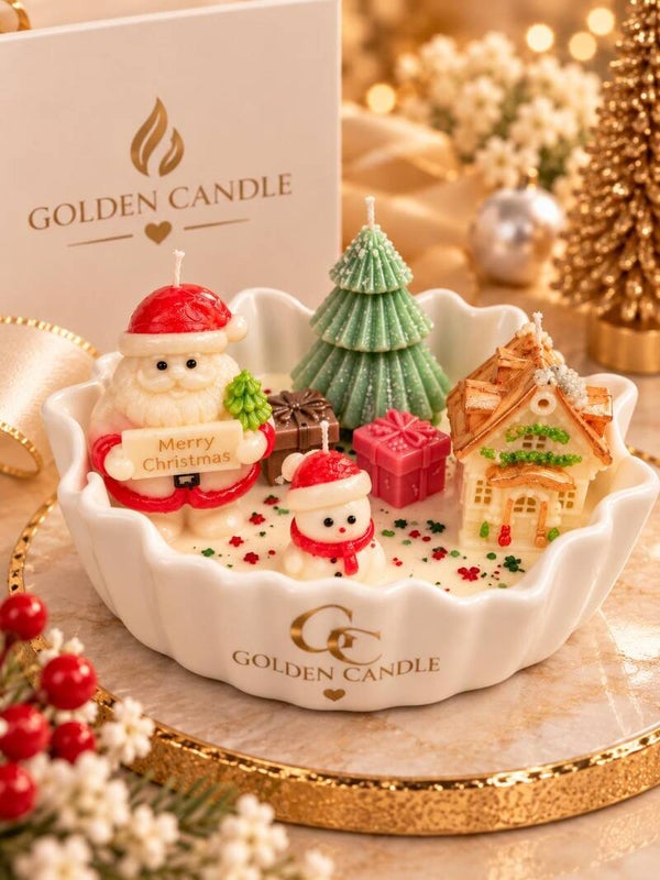 Golden Christmas Village