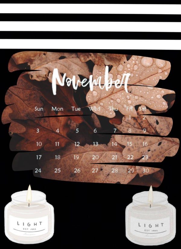Fall November calendar
