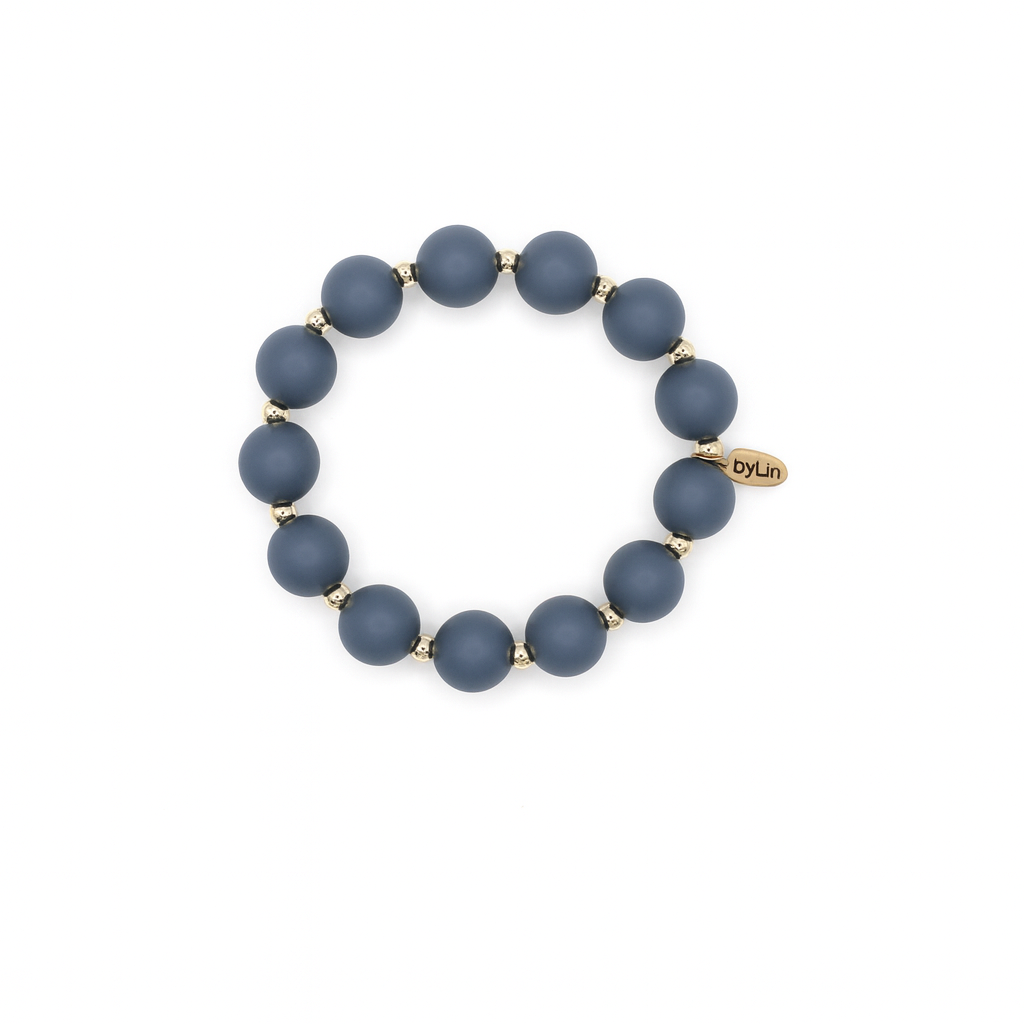 Armband blue matte gold