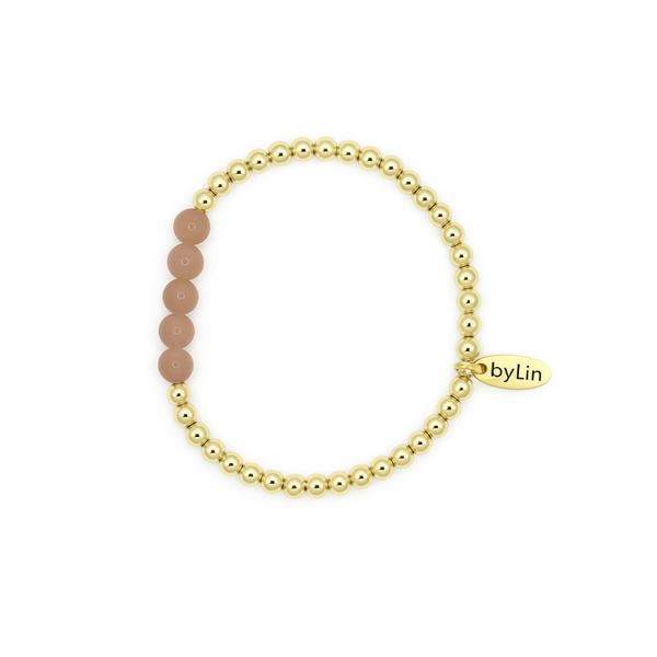 Armband Gold Beige 4 mm