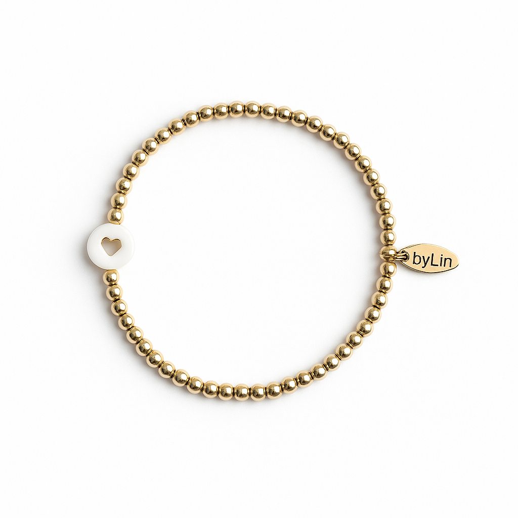 Armband gold heart 3 mm