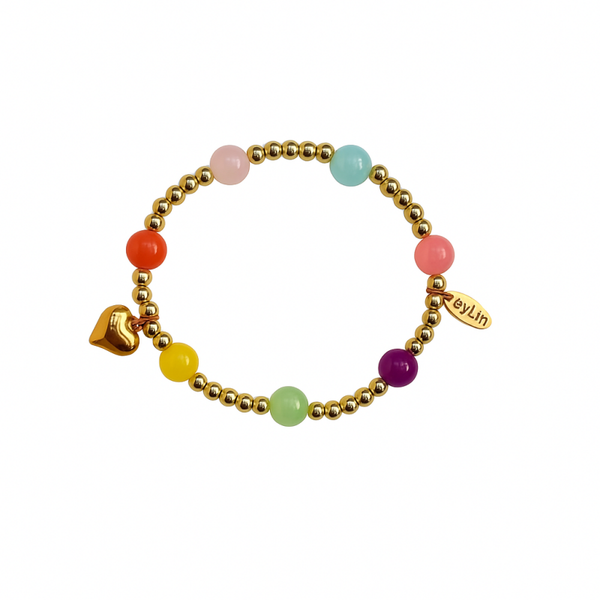 Armband rainbow heart 4 mm