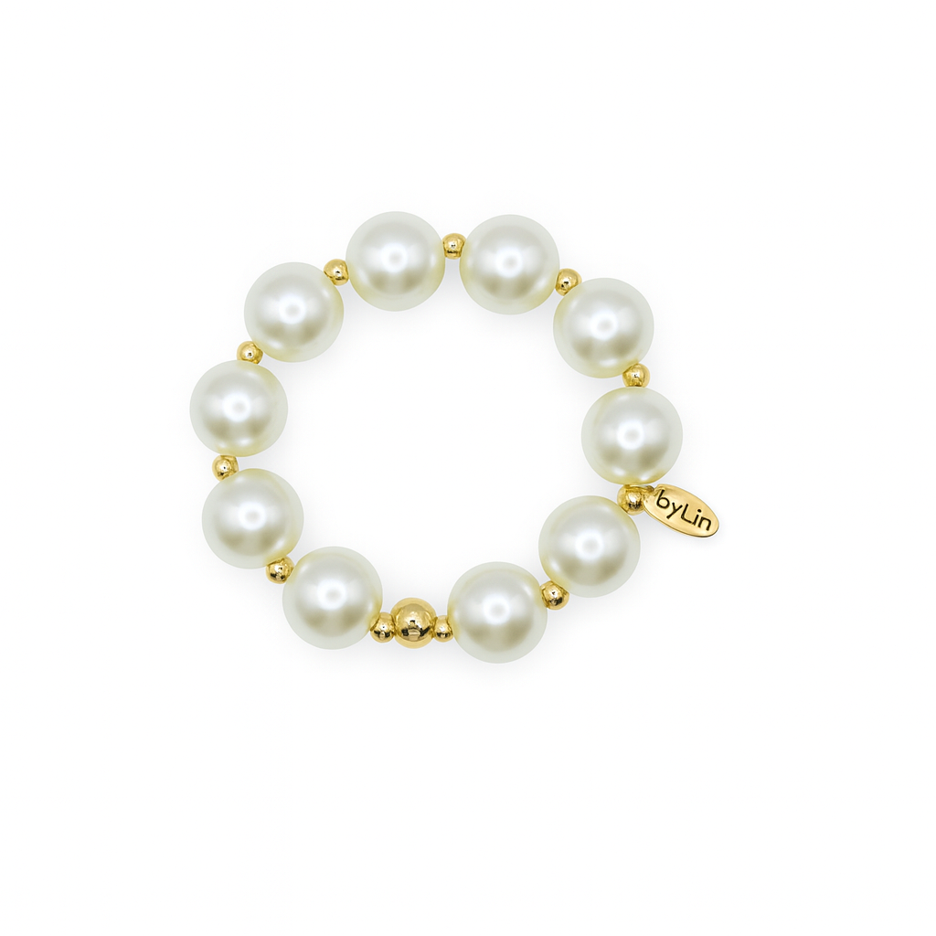 Armband White Pearl Gold