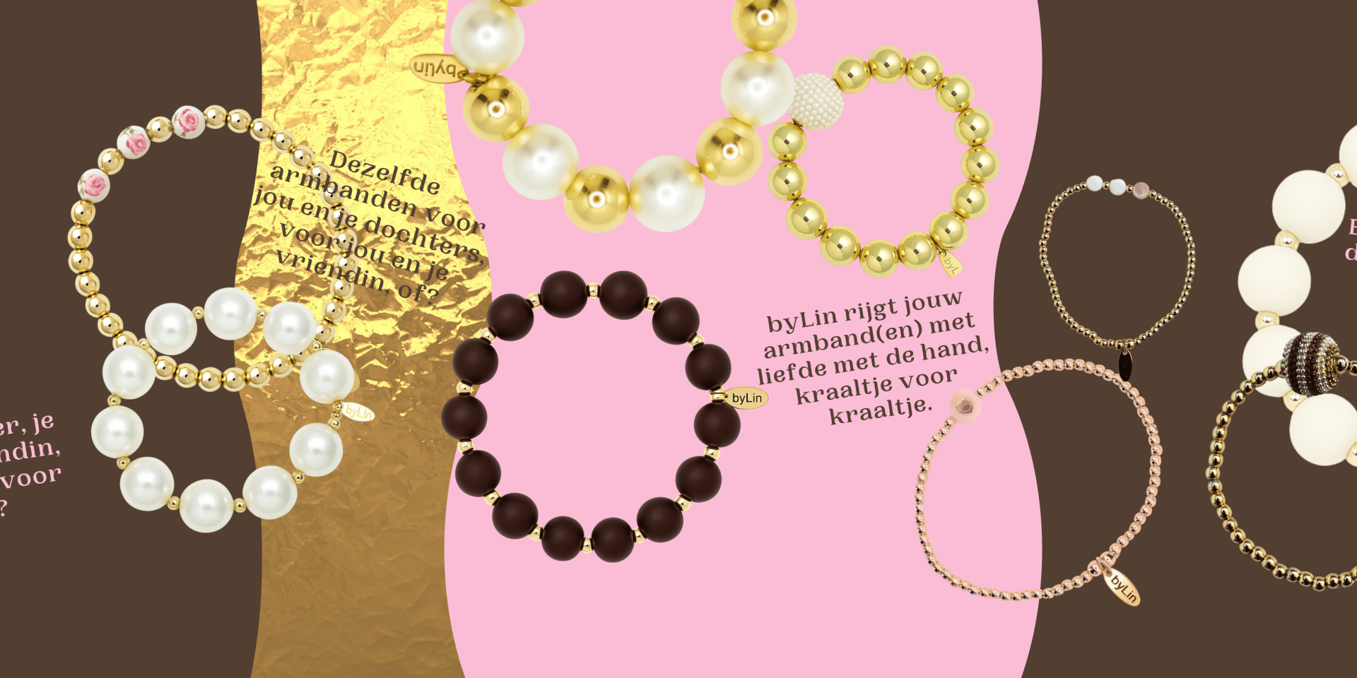 Allerlei prachtige handgemaakte armbanden van byLin armbanden. Ideaal voor de feestdagen als cadeau.