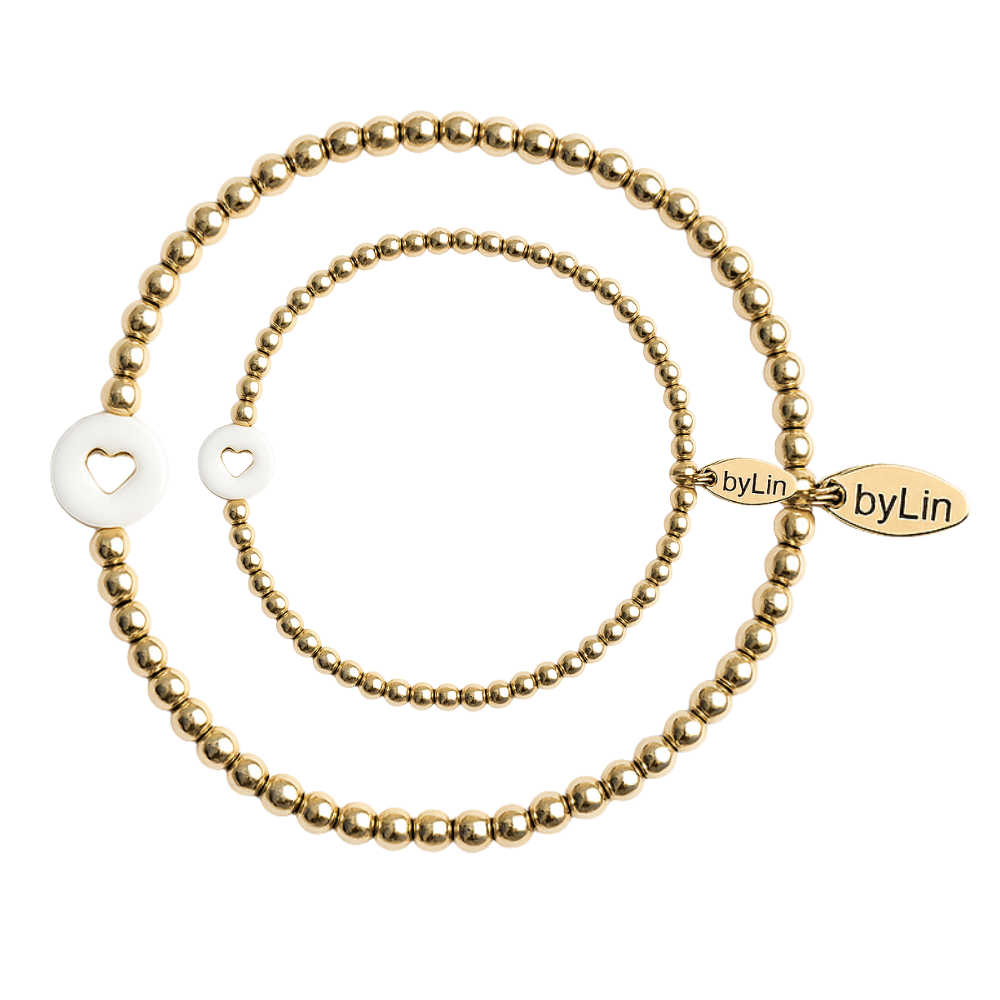 Duo armbanden met een hartje