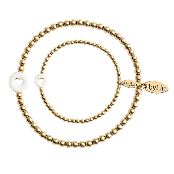 Duo armbanden met een hartje