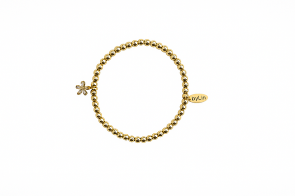 Armband gold daisy 4 mm