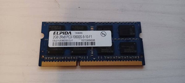 Elpida 2GB 2Rx8 PC3-10600S-9-10-F1 geheugen module DDR3