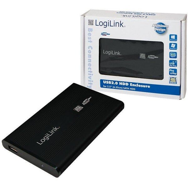 Logilink UA0041B HDD behuizing voor sata 2.5 inch usb 2.0 aansluiting