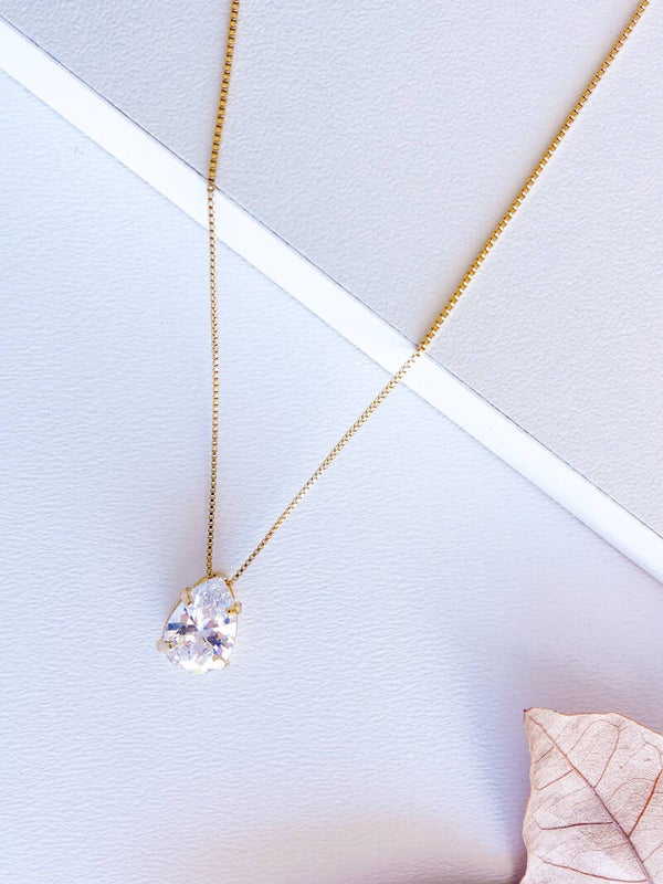 Colar Cristal gota