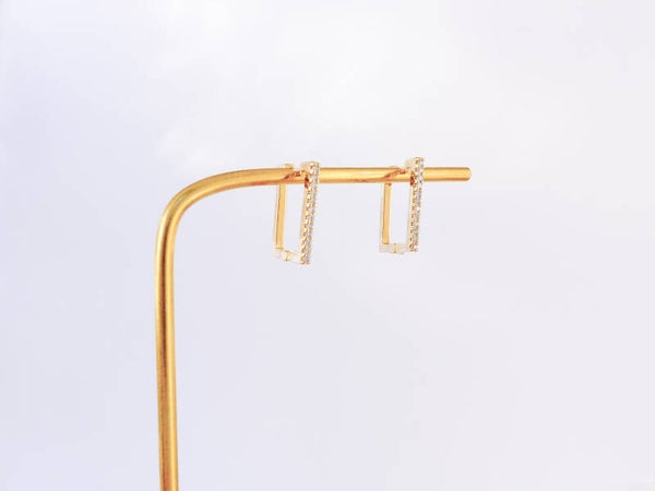 Argola click quadrada
