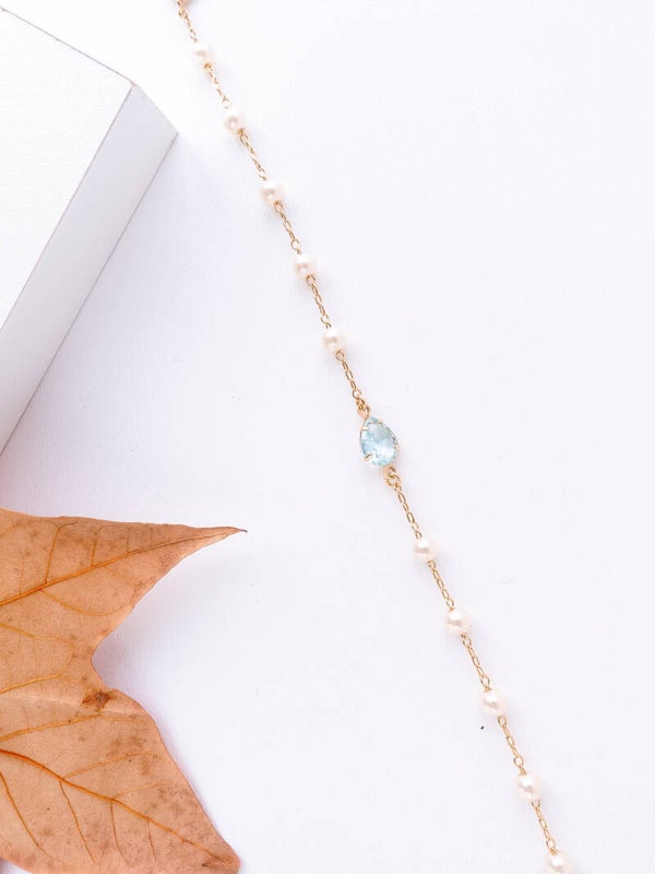 Pulseira Lora cristal azul
