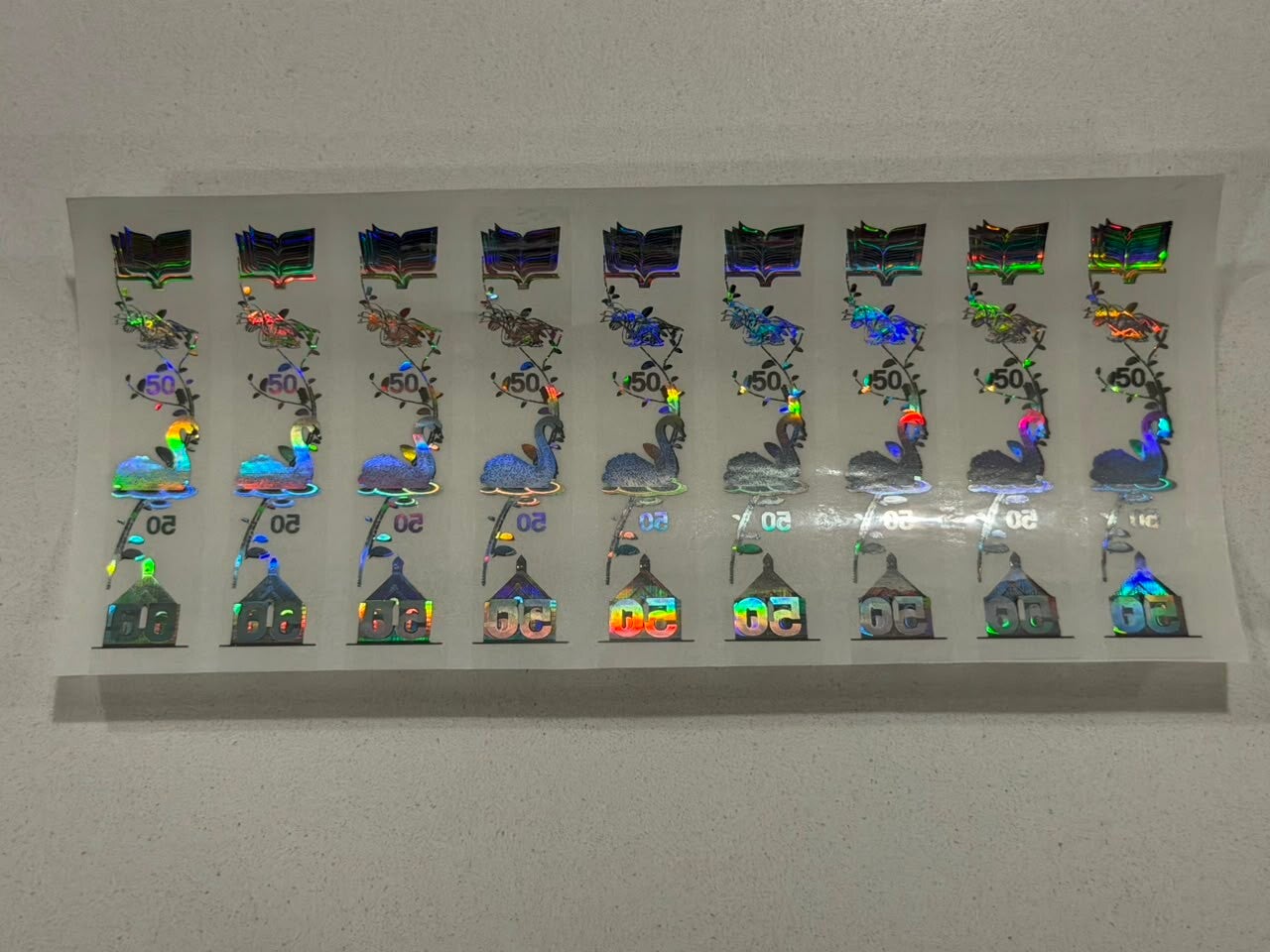 PROP $50 hologram stickers - 5,001-10,000