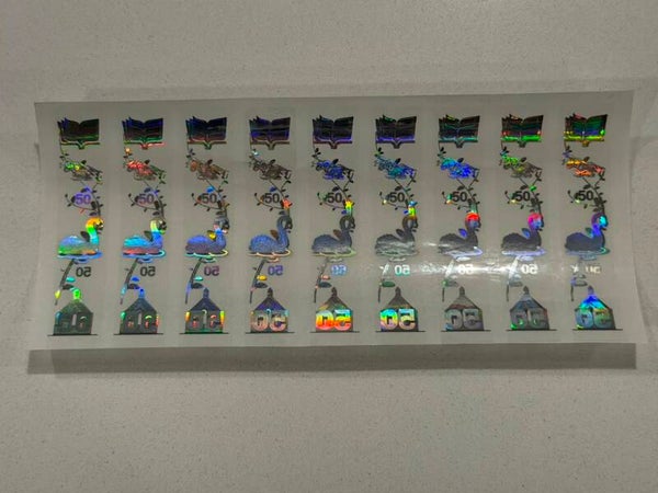 PROP $50 Hologram stickers - 10,001+