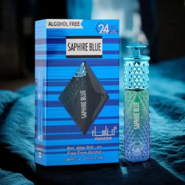 Concentré de parfum dubai roll on saphire blue 6ml