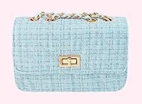 Blue Chic Tweed Bag