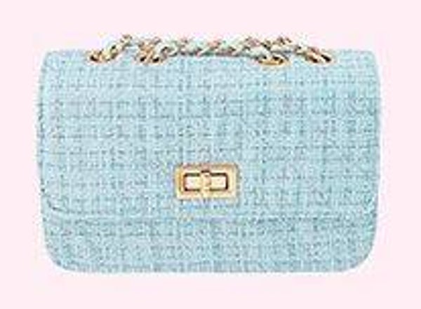 Blue Chic Tweed Bag