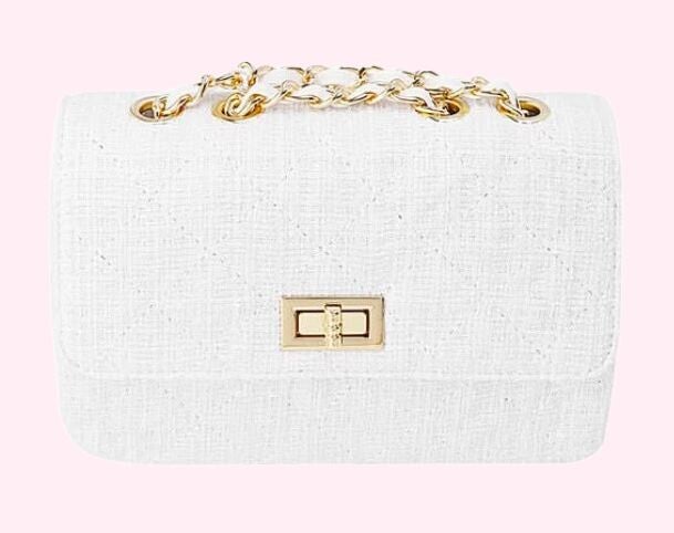 White Chic Tweed Bag