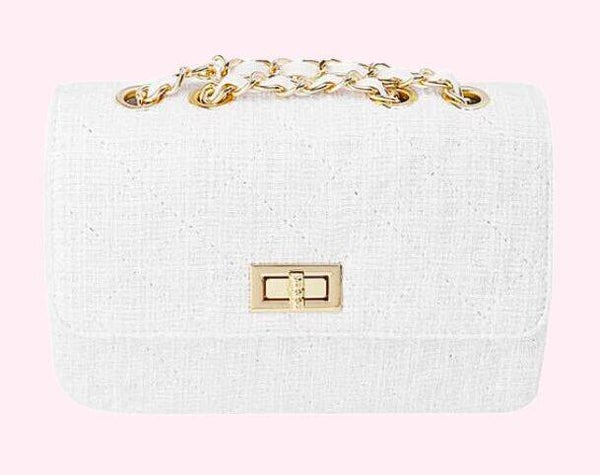 White Chic Tweed Bag