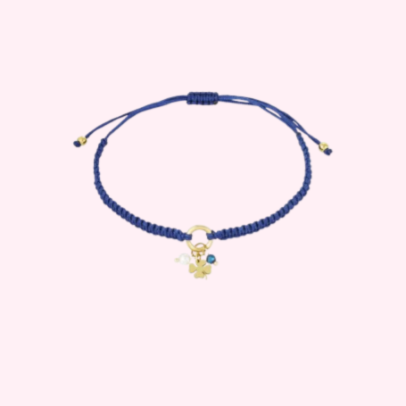 Blue Lucky Clover Bracelet