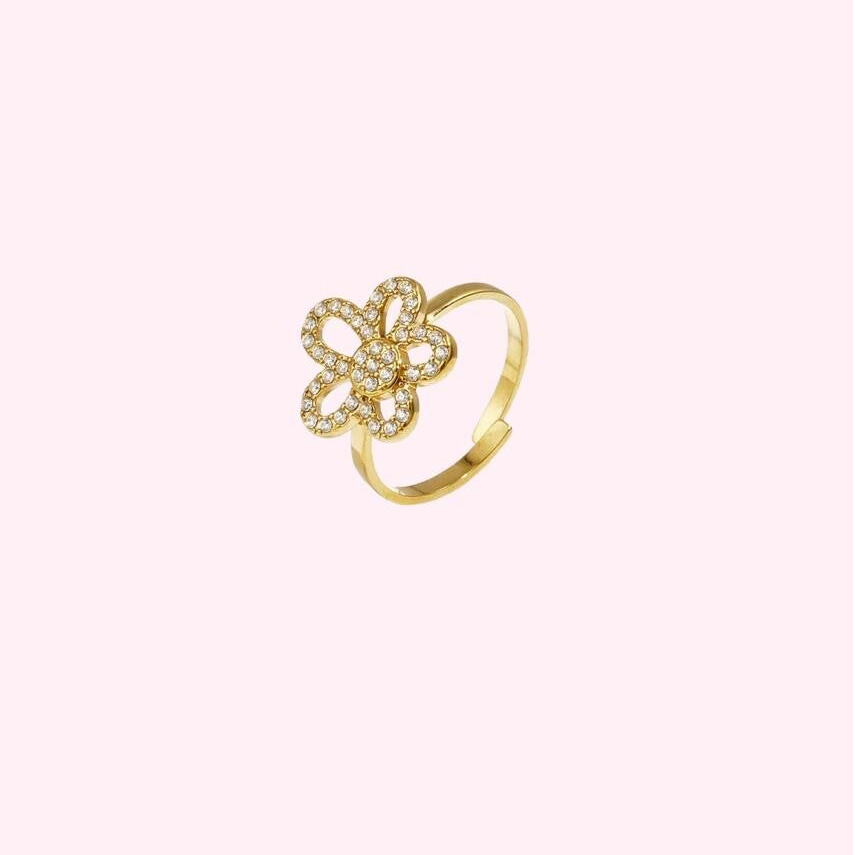 Crystal Daisy Ring