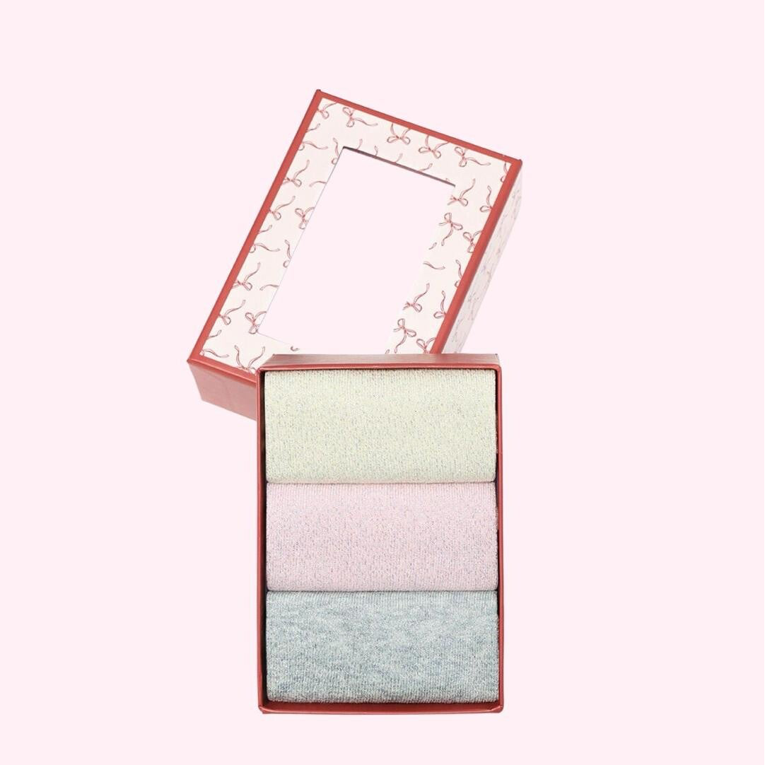 Pastel Glitter Socks Gift Box