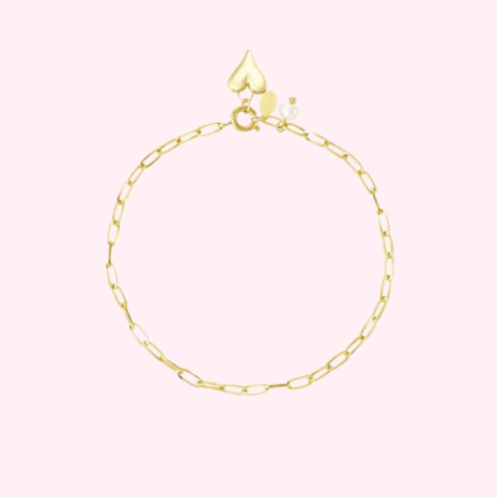 Golden Chain Heart Bracelet